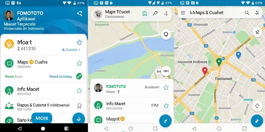 Antarmuka FOMOTOTO menampilkan informasi kemacetan dan rute alternatif.