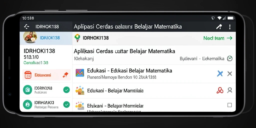 Screenshot antarmuka IDRHOKI138 untuk belajar matematika secara interaktif.