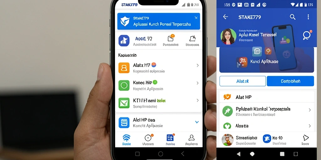 Antarmuka STAKE779 menampilkan kunci aplikasi yang efisien dan user-friendly.