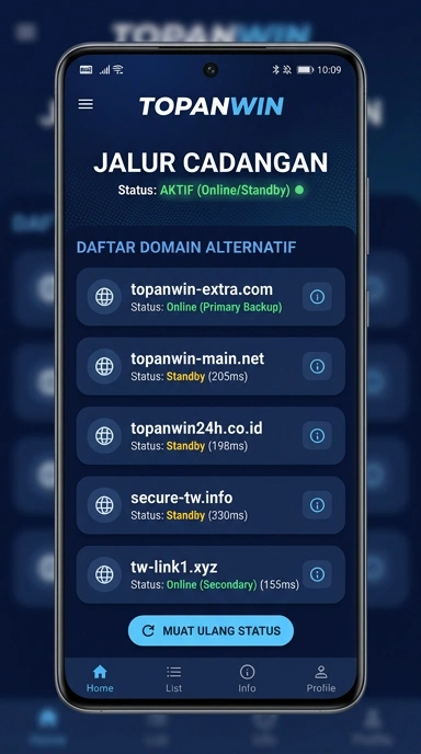 Tampilan link alternatif topanwin
